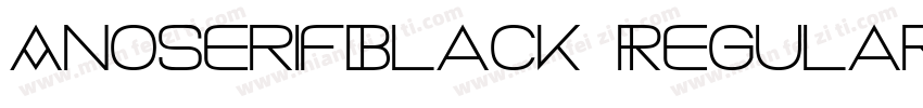 AnoserifBlack Regular字体转换